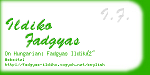 ildiko fadgyas business card